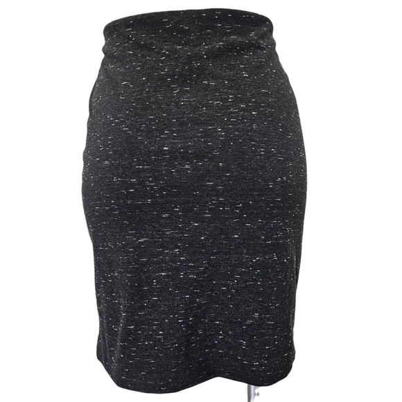 Loft Mini Skirt Womens Size Small Stretch Elastic Waist Pencil Fit Black Gray - Picture 2 of 10